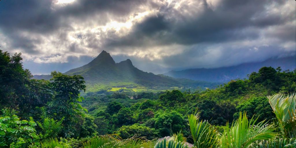 "Storm Clouds Over Olomana" Fine Art Print