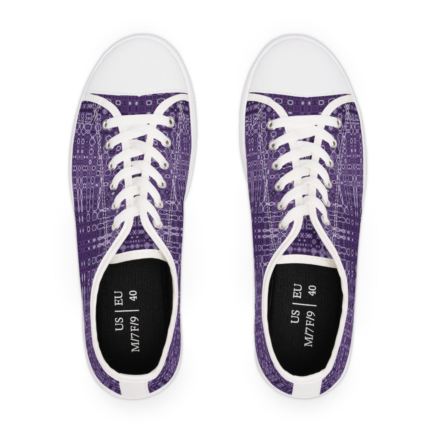 "Looped Circuits" JoySneaks Women's Low Top Sneakers