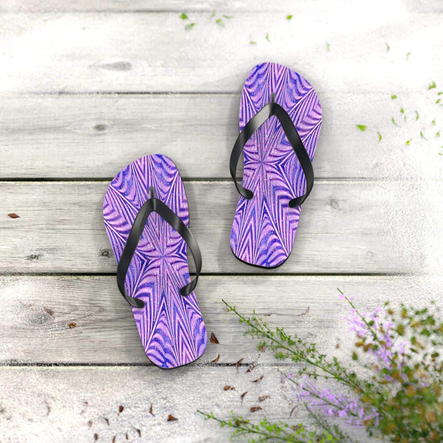 "Planet Z" AquaStep Unisex Flip Flops - Purple