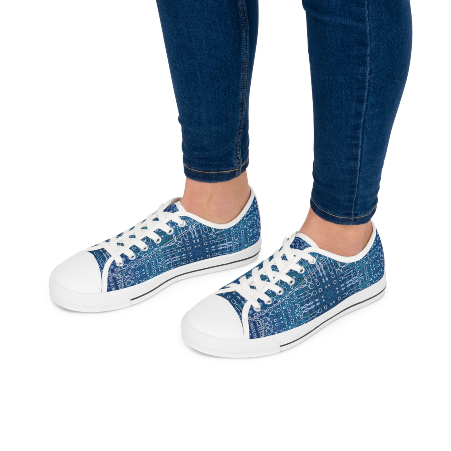 "Looped Circuits" JoySneaks Women's Low Top Sneakers