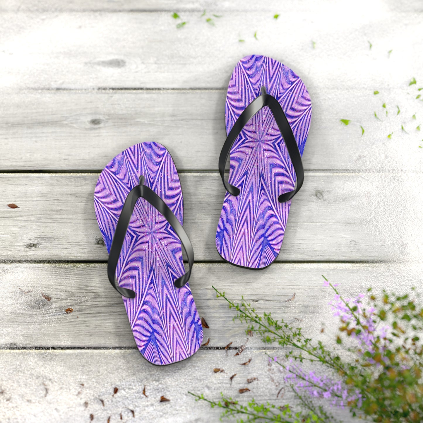 "Planet Z" AquaStep Unisex Flip Flops - Purple