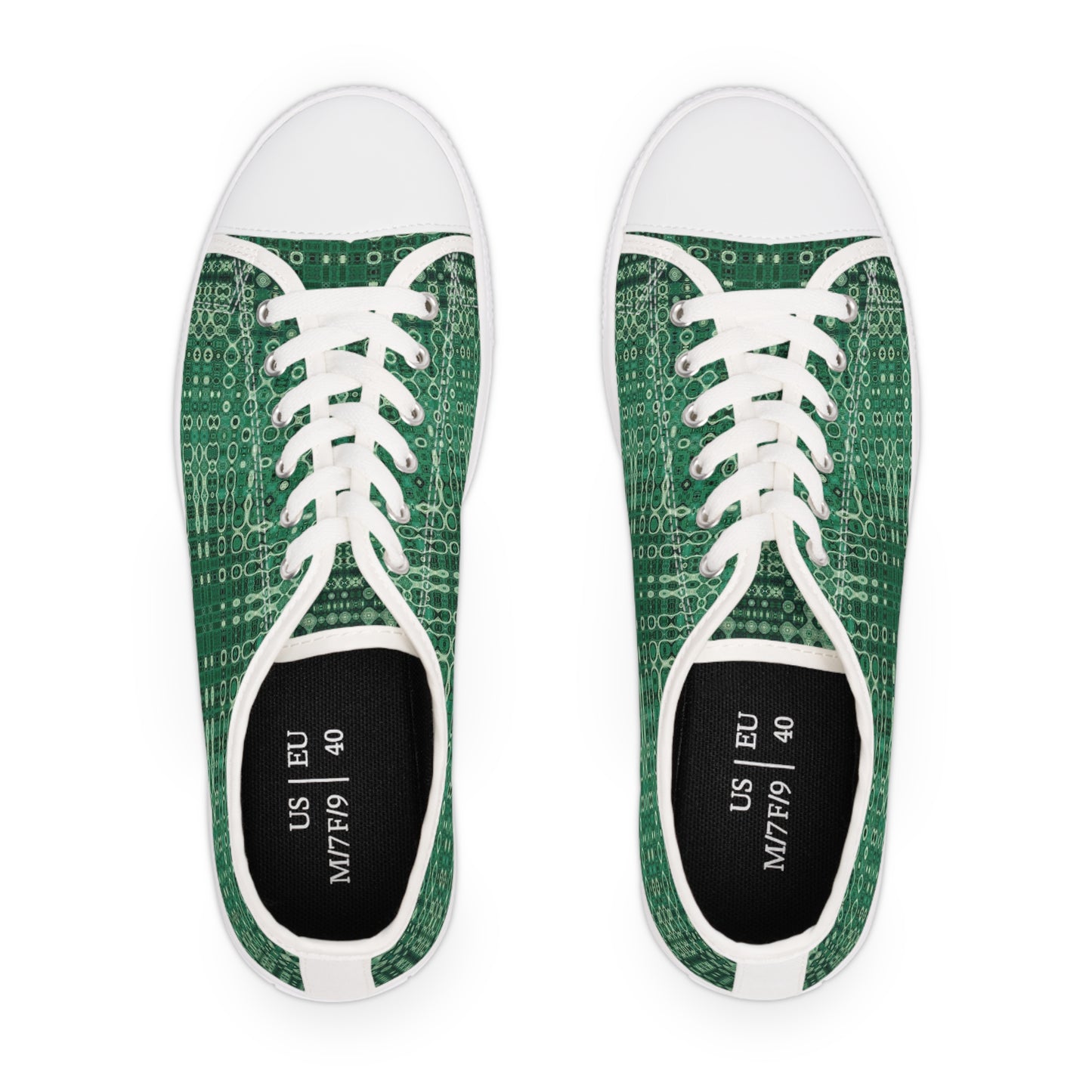 "Looped Circuits" JoySneaks Women's Low Top Sneakers