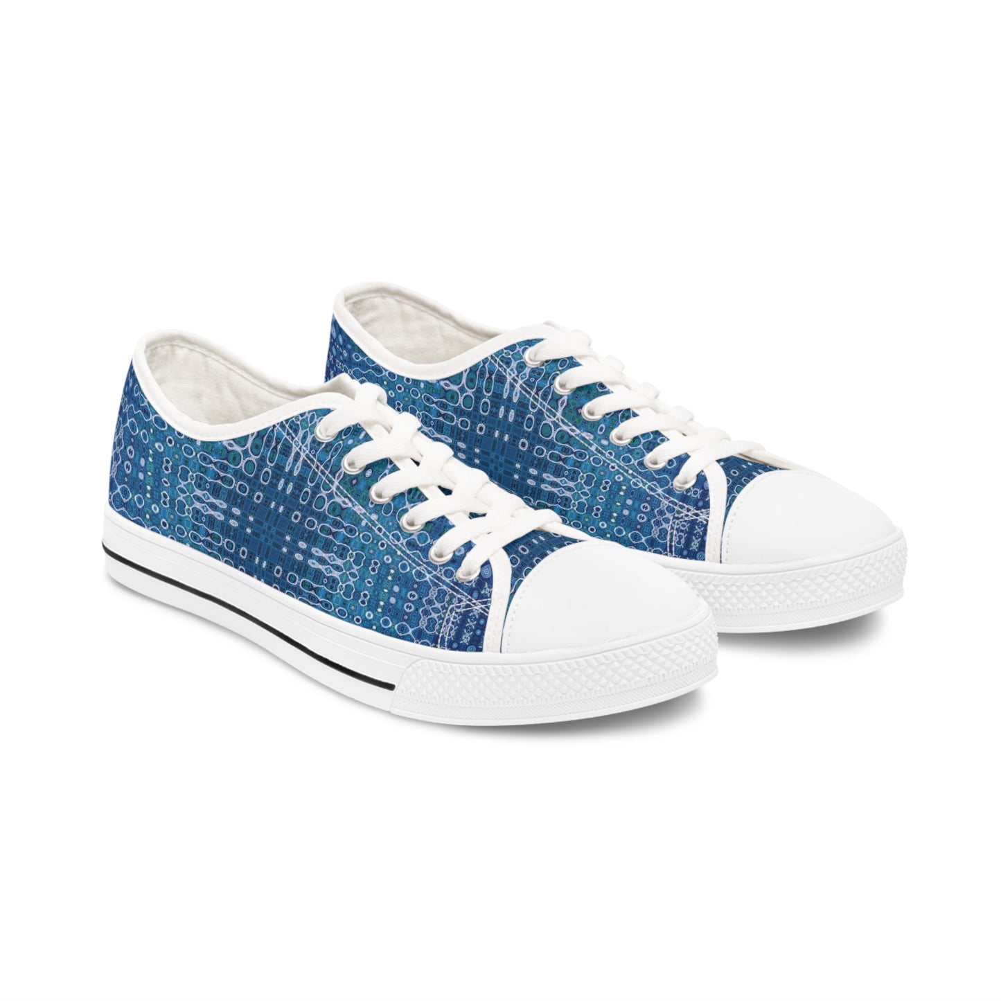 "Looped Circuits" JoySneaks Women's Low Top Sneakers