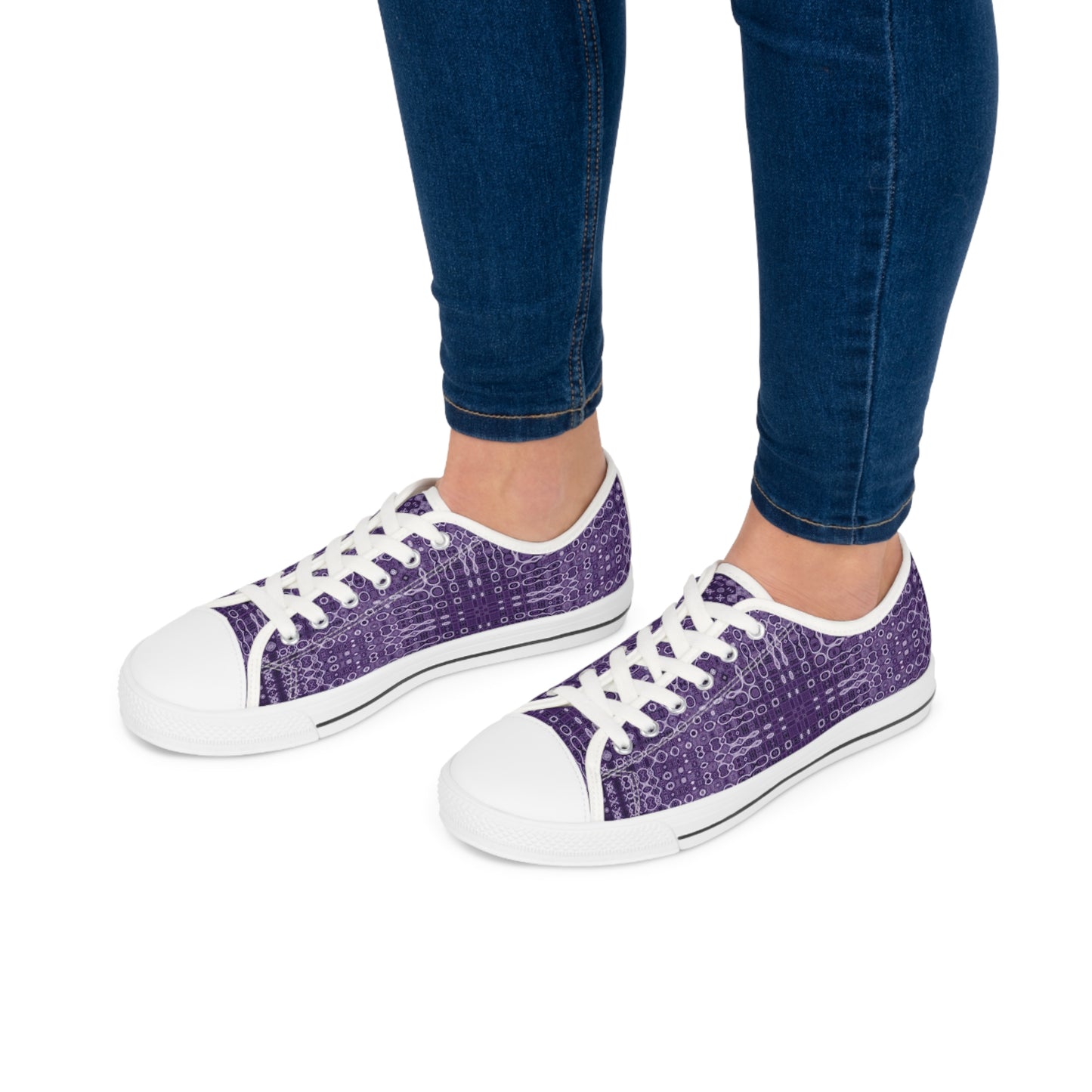 "Looped Circuits" JoySneaks Women's Low Top Sneakers