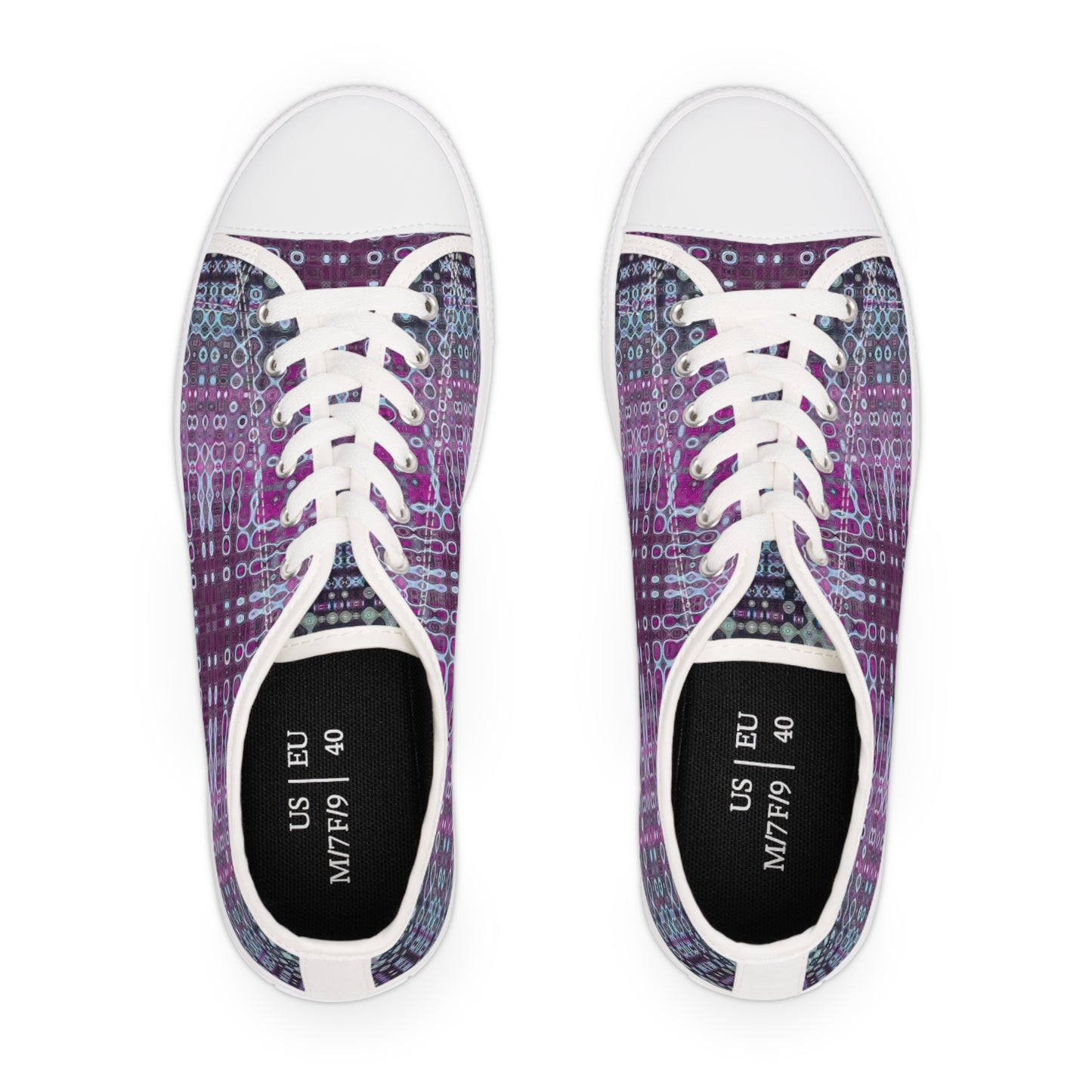 "Looped Circuits" JoySneaks Women's Low Top Sneakers