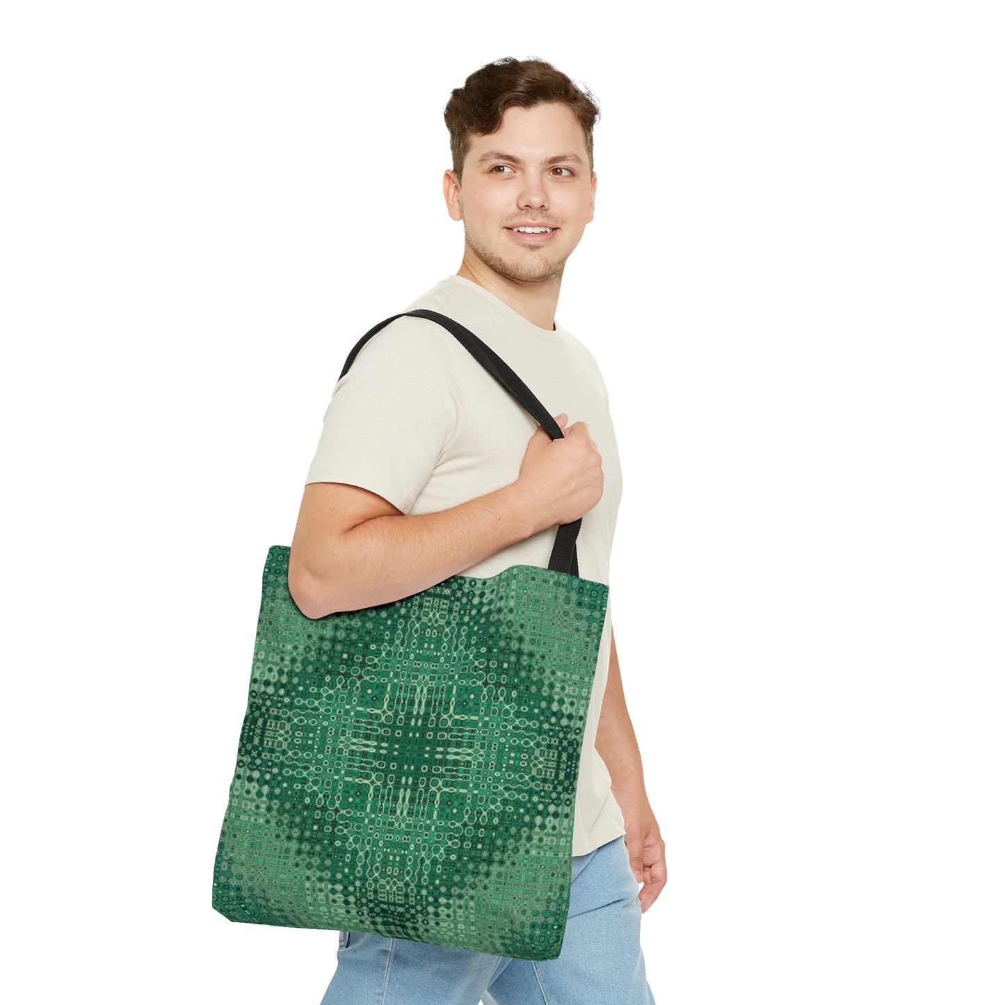 "Looped Circuits - Green" Panache Tote Bag