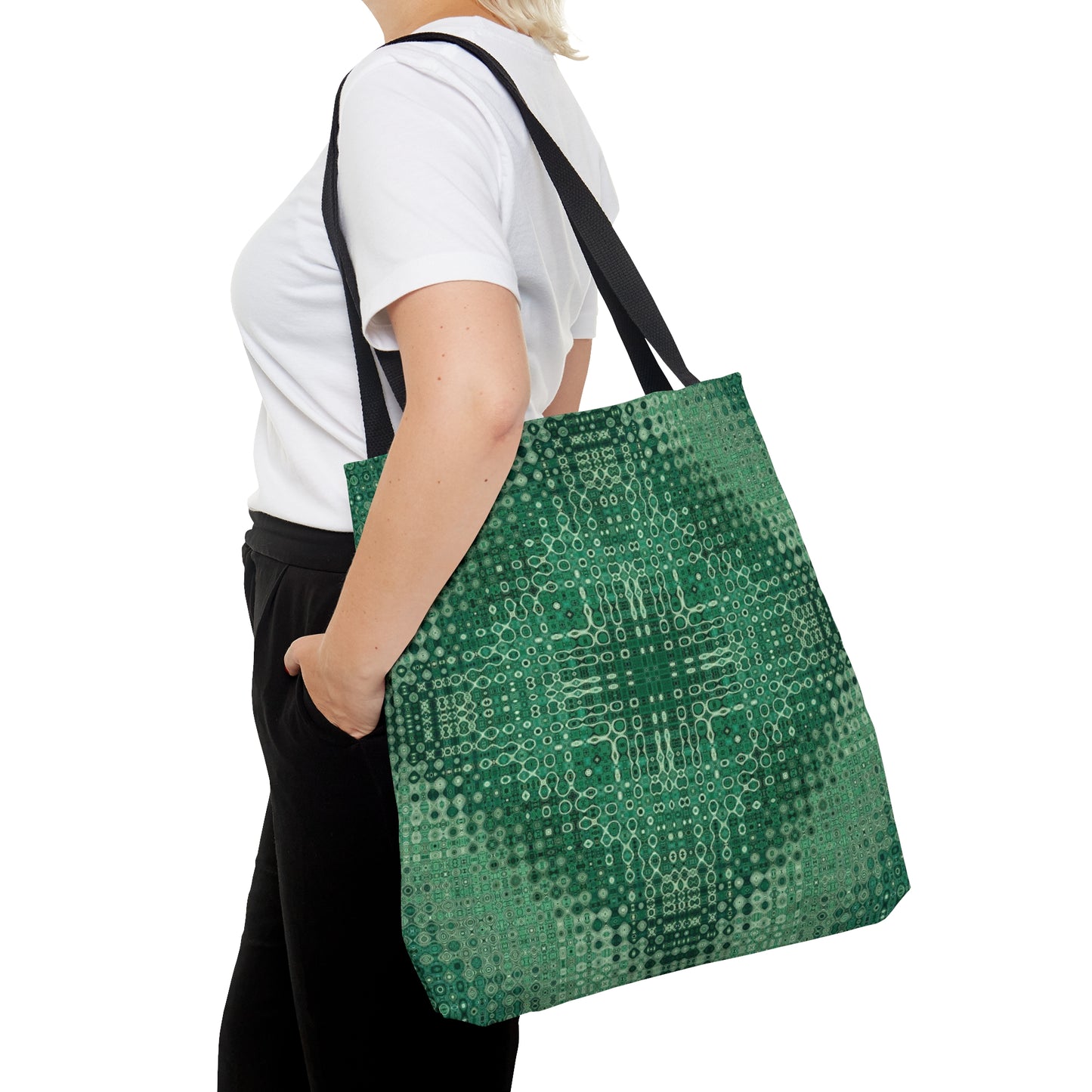 "Looped Circuits - Green" Panache Tote Bag