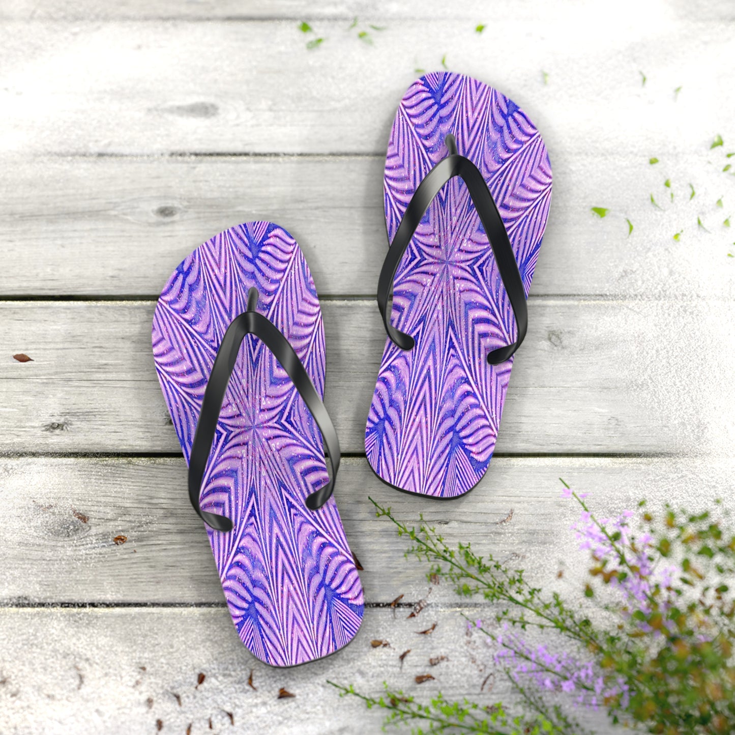 "Planet Z" AquaStep Unisex Flip Flops - Purple