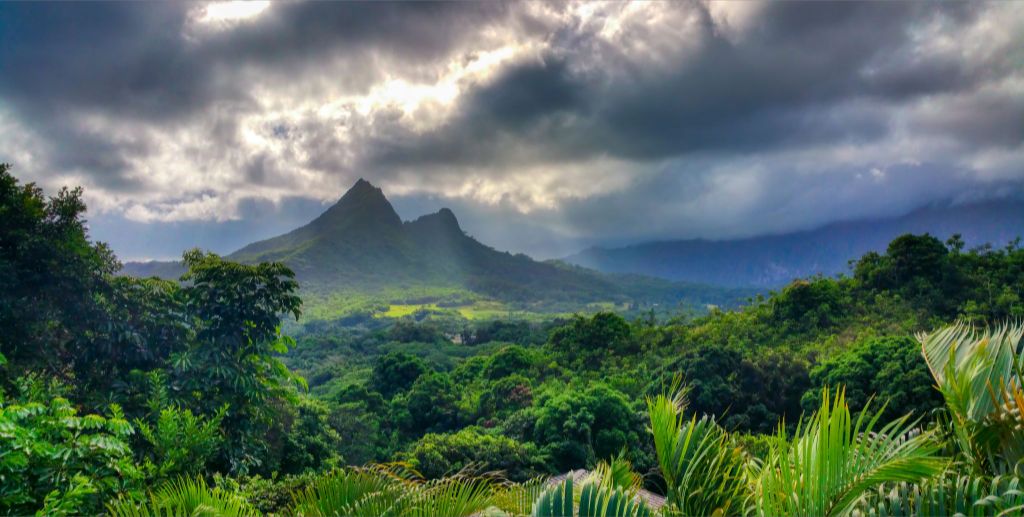 "Storm Clouds Over Olomana" Fine Art Print