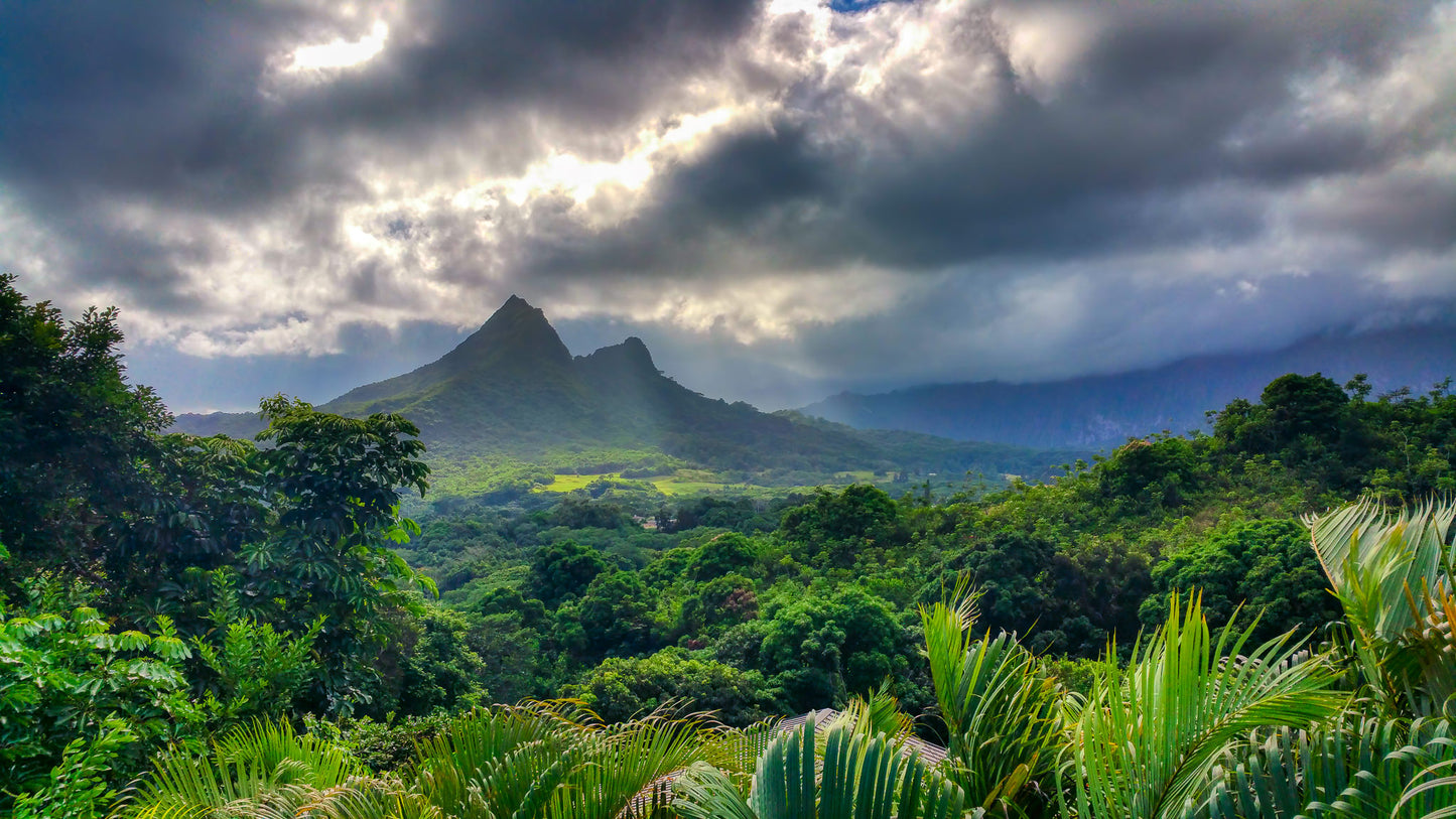 "Storm Clouds Over Olomana" Fine Art Print