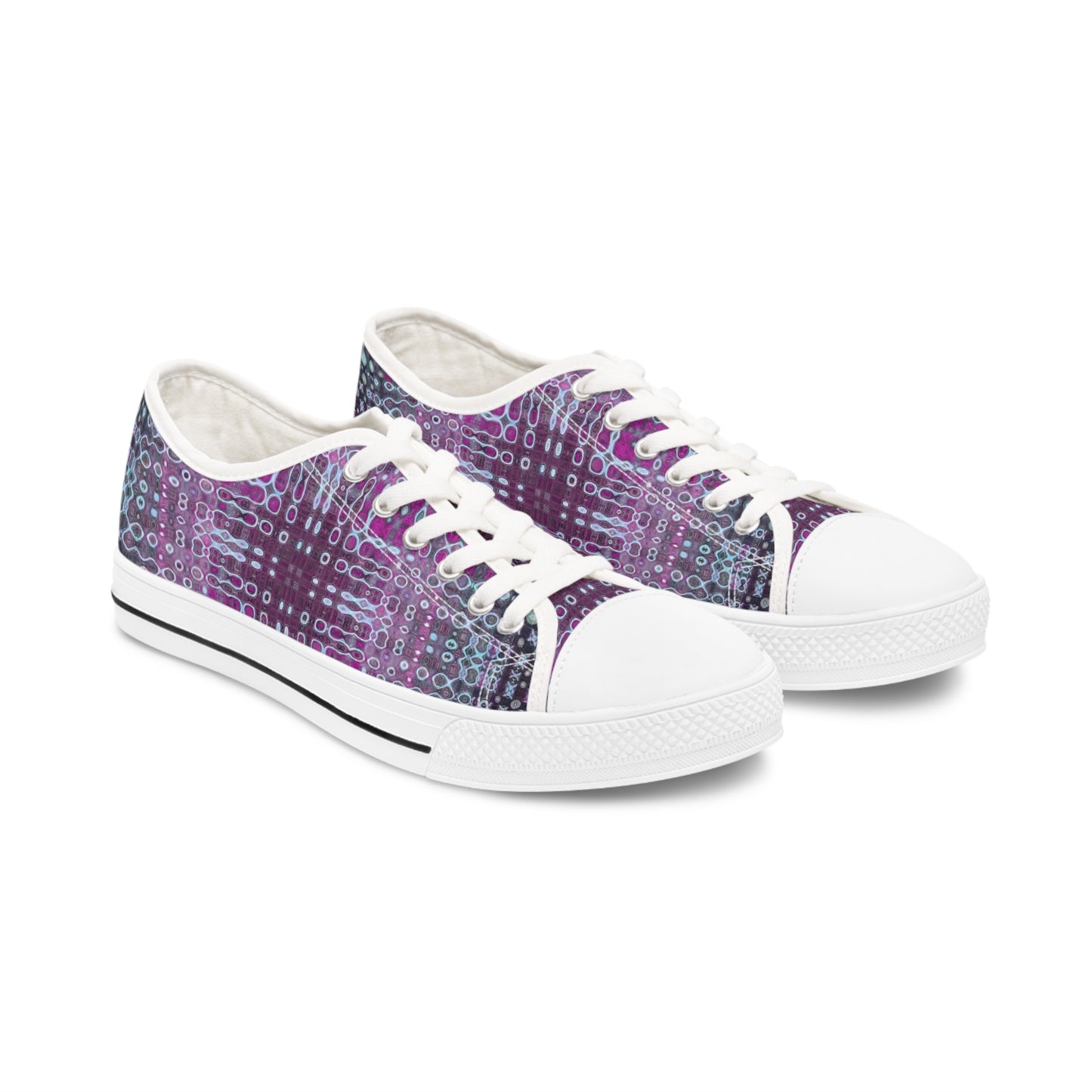 "Looped Circuits" JoySneaks Women's Low Top Sneakers