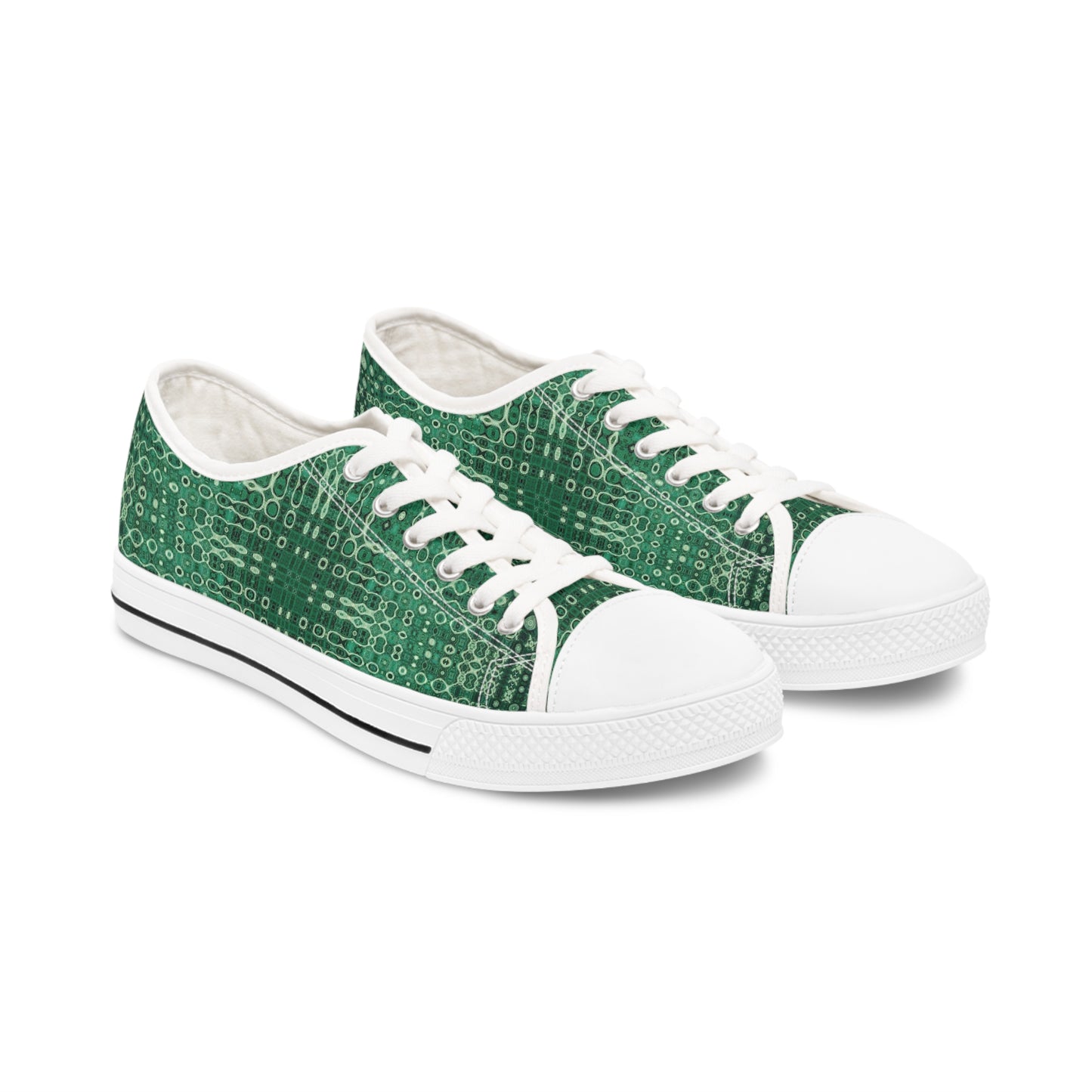 "Looped Circuits" JoySneaks Women's Low Top Sneakers - Multiple Colors