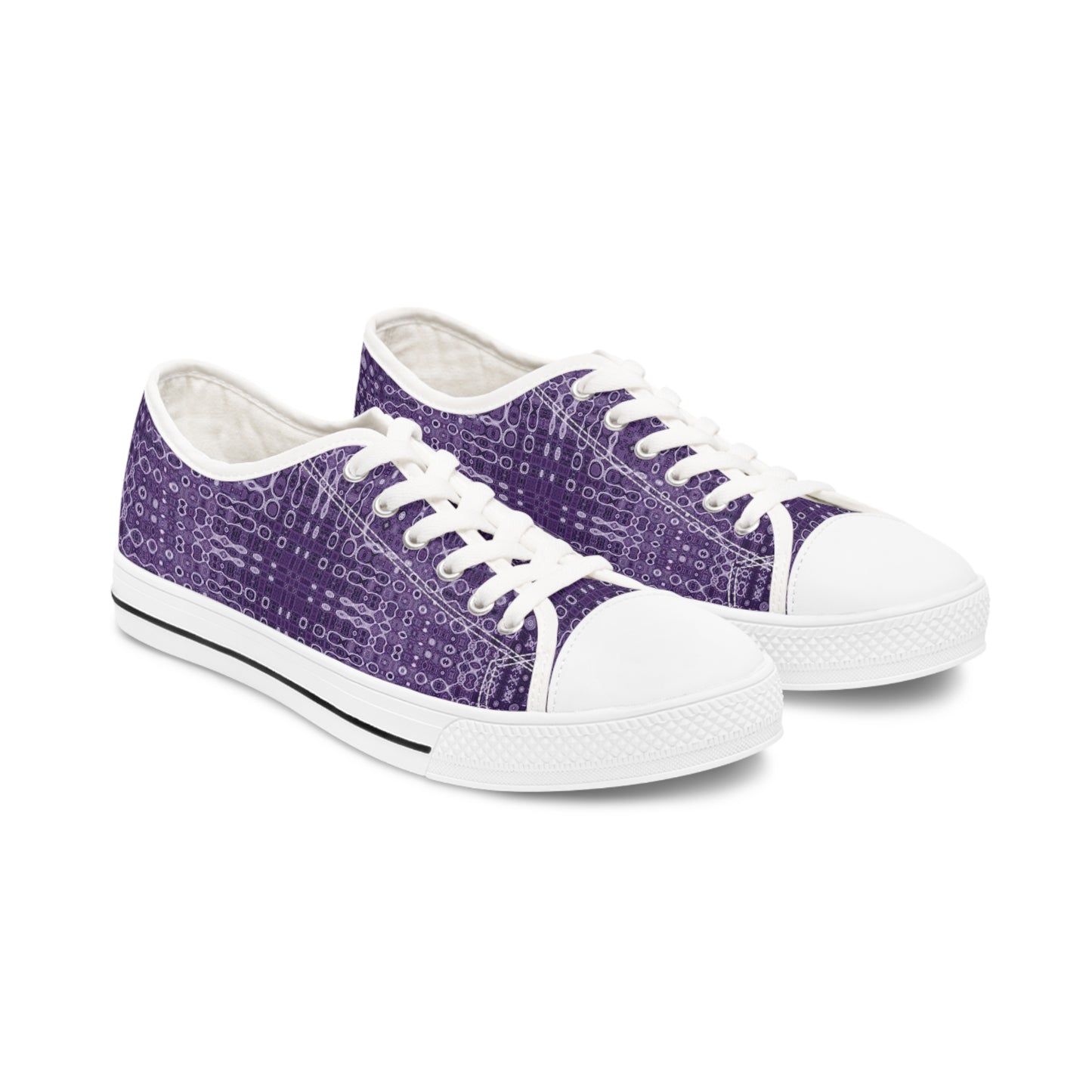 "Looped Circuits" JoySneaks Women's Low Top Sneakers - Multiple Colors