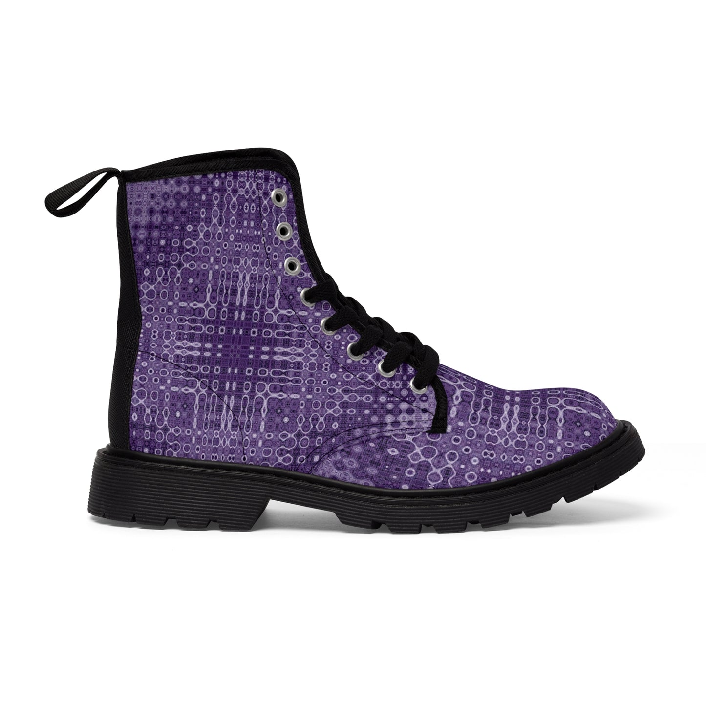 "Looped Circuits - Purple" Enchantia Women's Short Boots